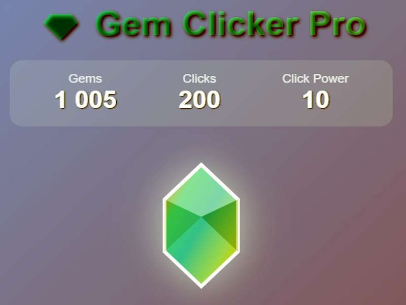 Gêm Gem Clicker Pro ar-lein
