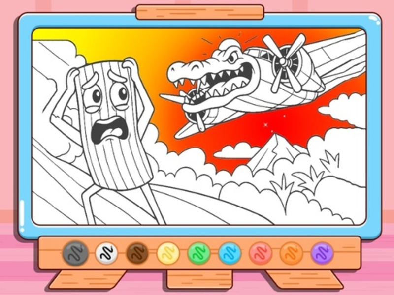 Gêm Llyfr Lliwio: Bombardino Crocodilo ar-lein
