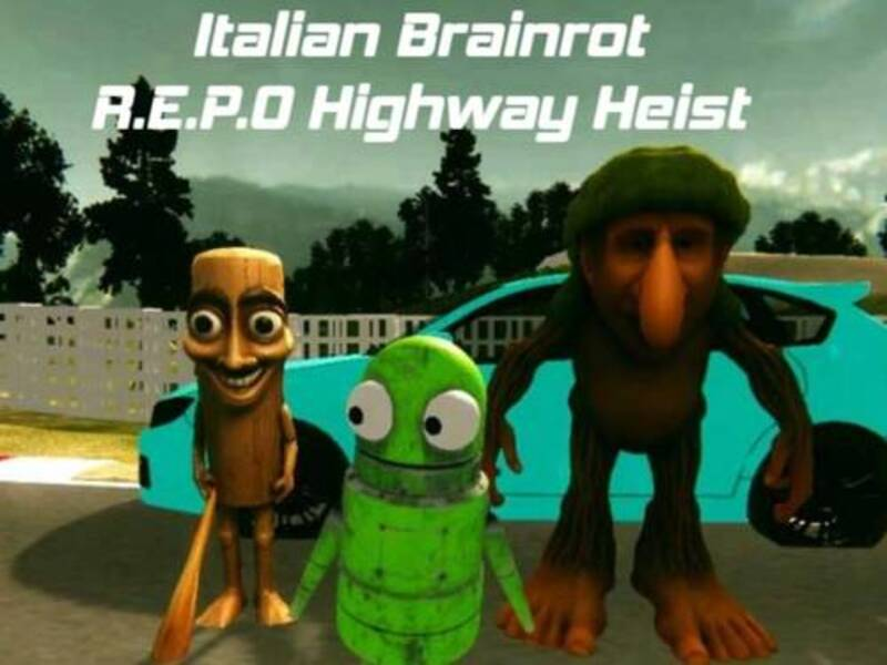 Gêm Brainrot Eidalaidd R. E. P. O Heist Priffyrdd ar-lein