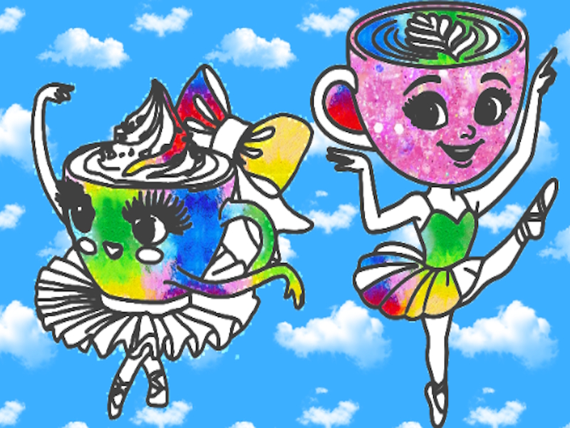 Gêm Llyfr Lliwio i Blant: Ballerina Cappuccina ar-lein