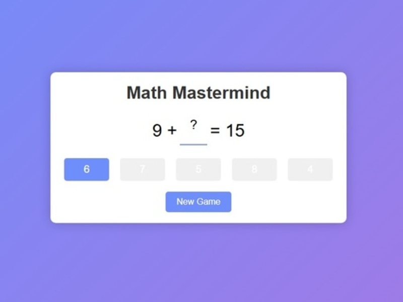 Gêm Mastermind Math ar-lein