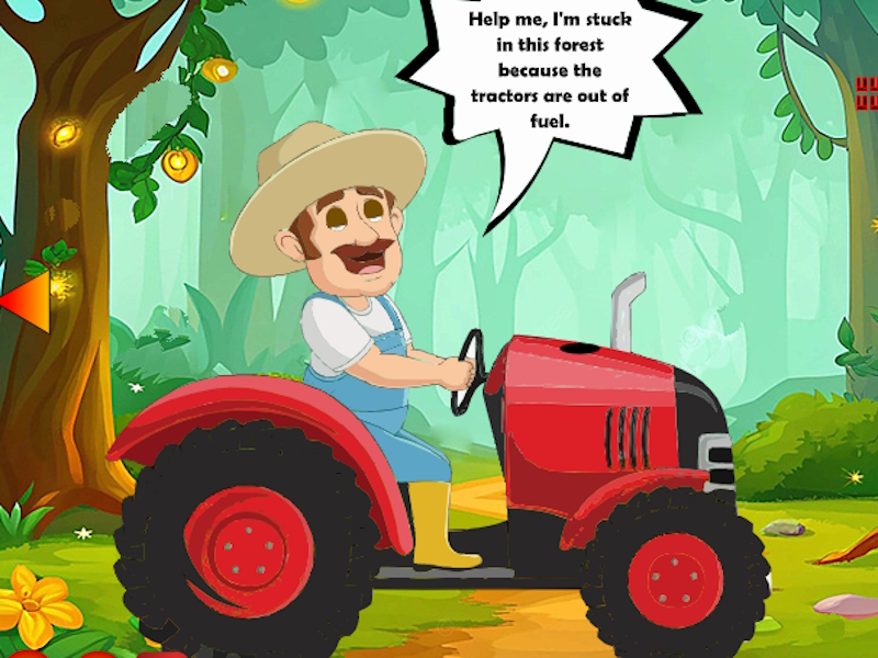 Gêm Llenwch danwydd mewn tractor ffermwyr ar-lein