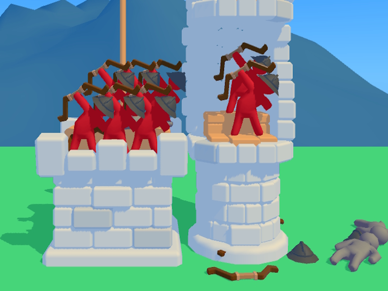 Gêm Arwyr Archers: Rhyfel y Castell ar-lein